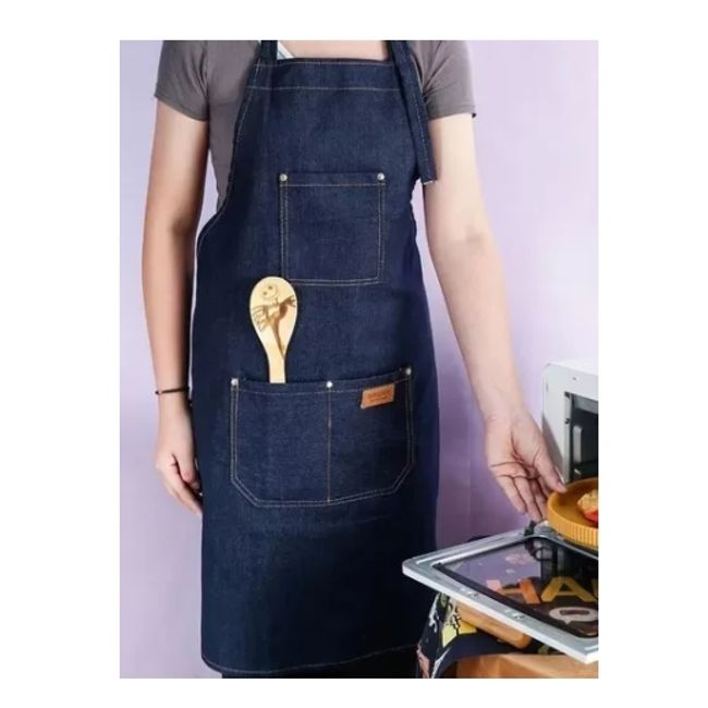 GENERICO - 2 Pack Pechera Delantal Barbería O Peluquería Jeans