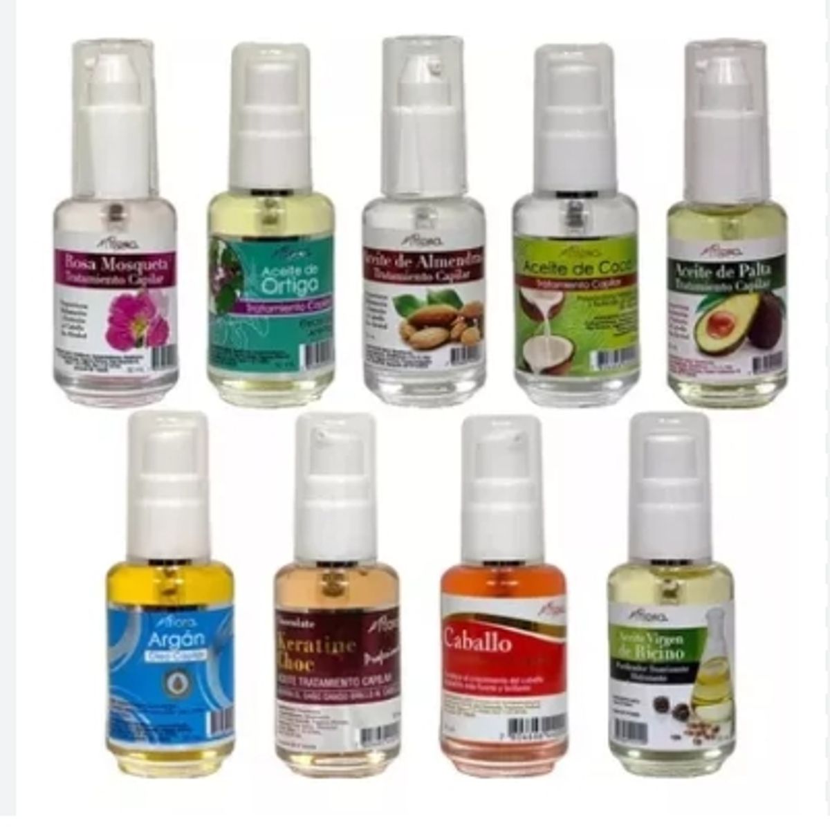 MFLORA - Pack 12 Aceite De keratine Chocolate Flora 30ml