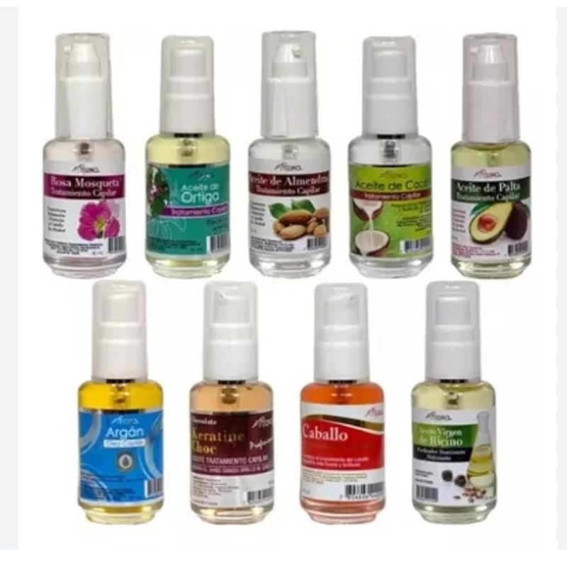 MFLORA - 12 Aceite Coco/Arga/Menta Surtido Flora 30ml