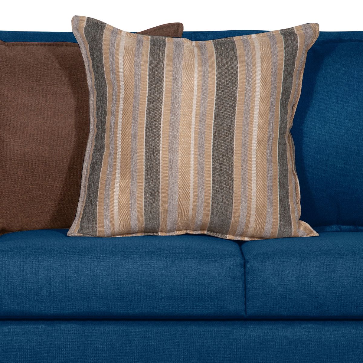 RUZAM MOBEL - SOFA LEGEND 3 CUERPOS Y DOS POUF  AZUL