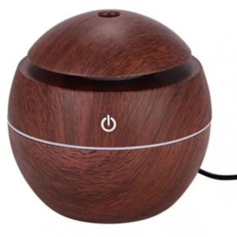 GENERICO - Humidificador Difusor Usb Aromaterapia 7 Colores Marron