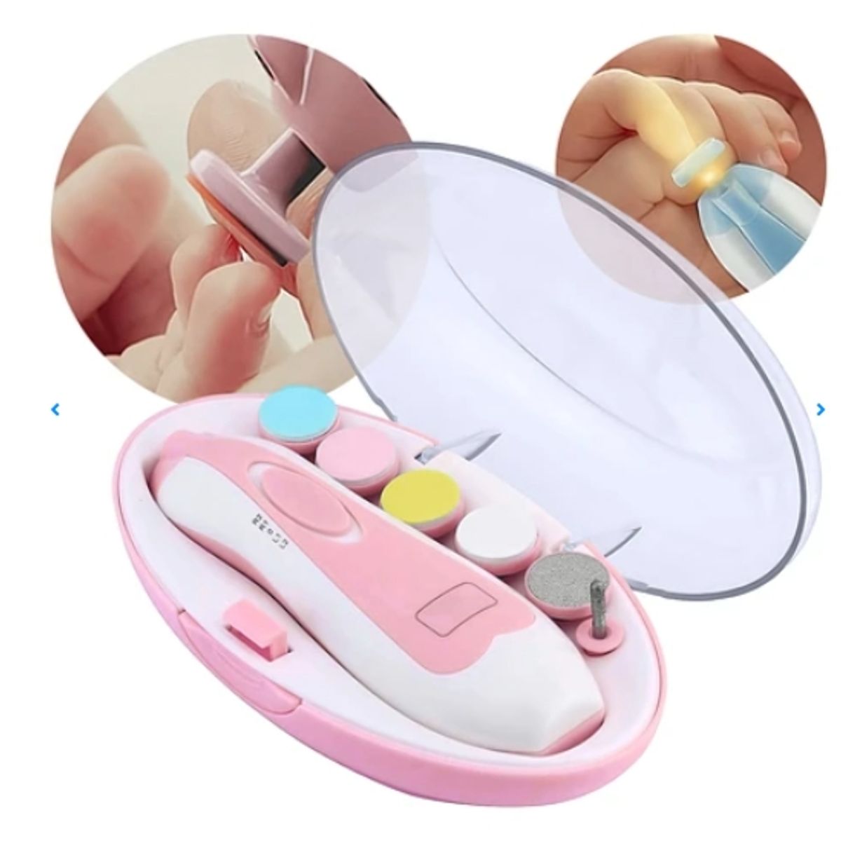 GENERICO - Corta Uñas Para Bebés Y Niños Lima Eléctrica Rosa