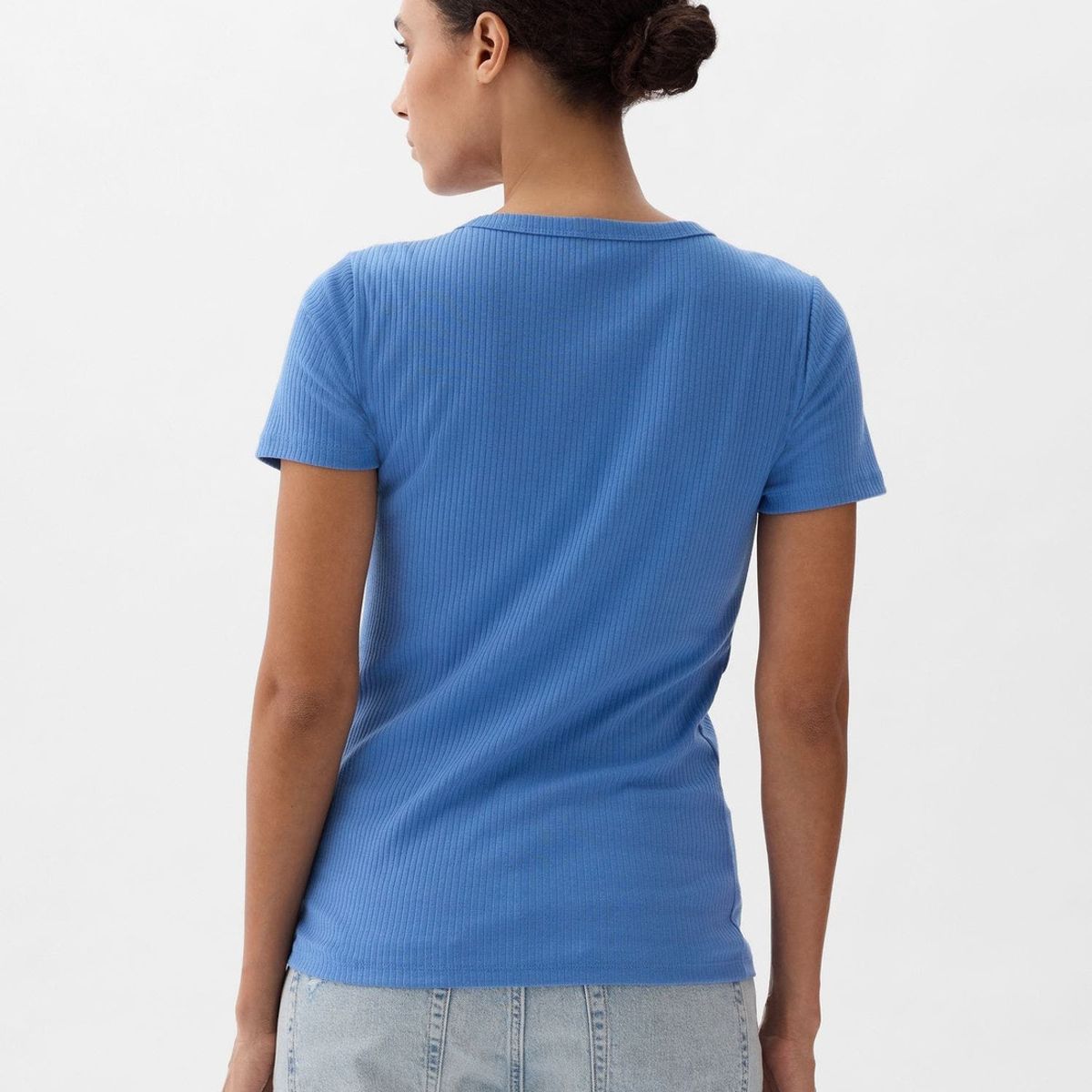 GAP - Polera Rib Manga Corta Azul GAP