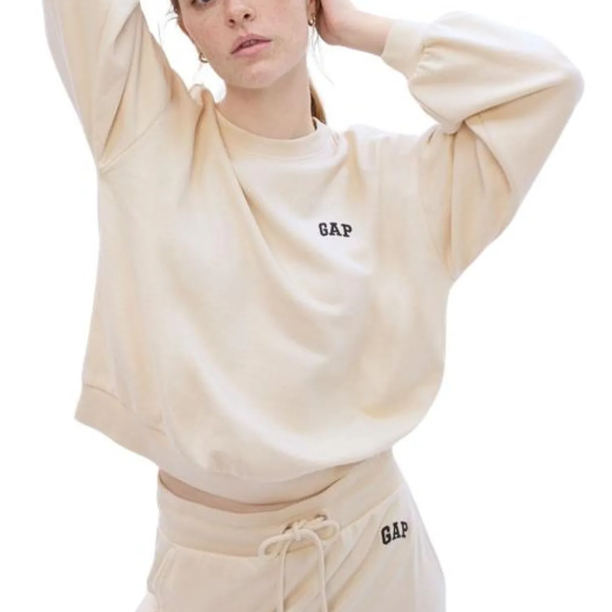 GAP - Polerón Mini Logo Sin Cierre Crema GAP