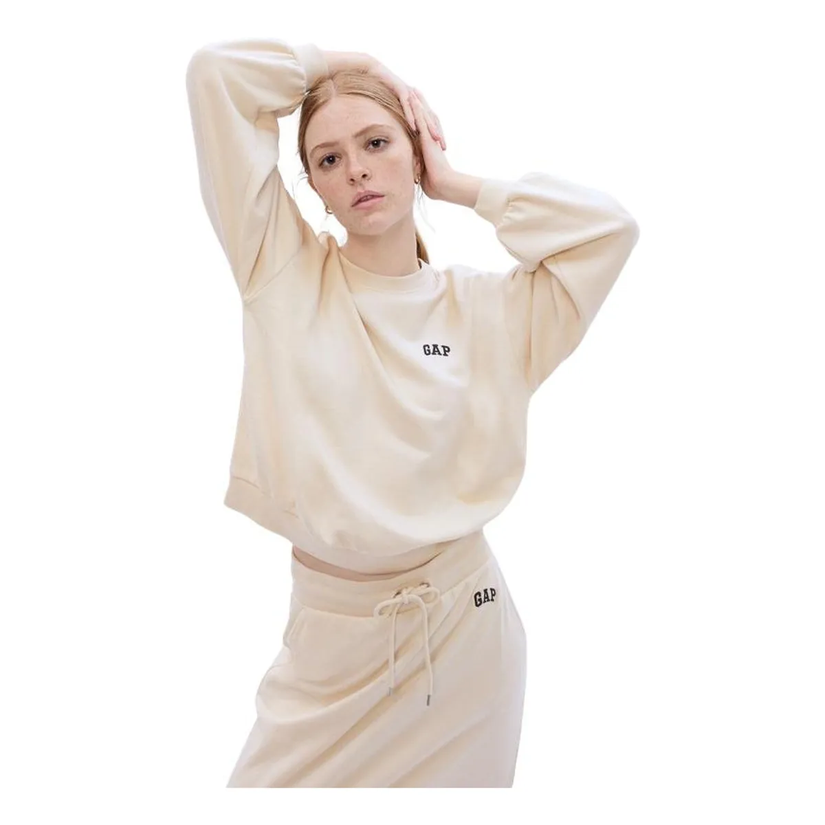 GAP - Polerón Mini Logo Sin Cierre Crema GAP