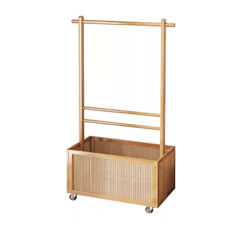 GENERICO - Perchero Organizador De Madera Con Ruedas 70cm