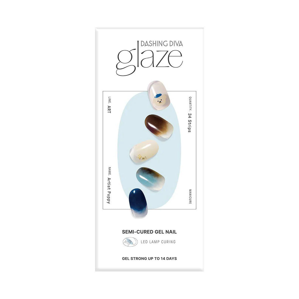 DASHING DIVA - Glaze Semi-Cured Gel Nail: ZMA419N Artist Puppy
