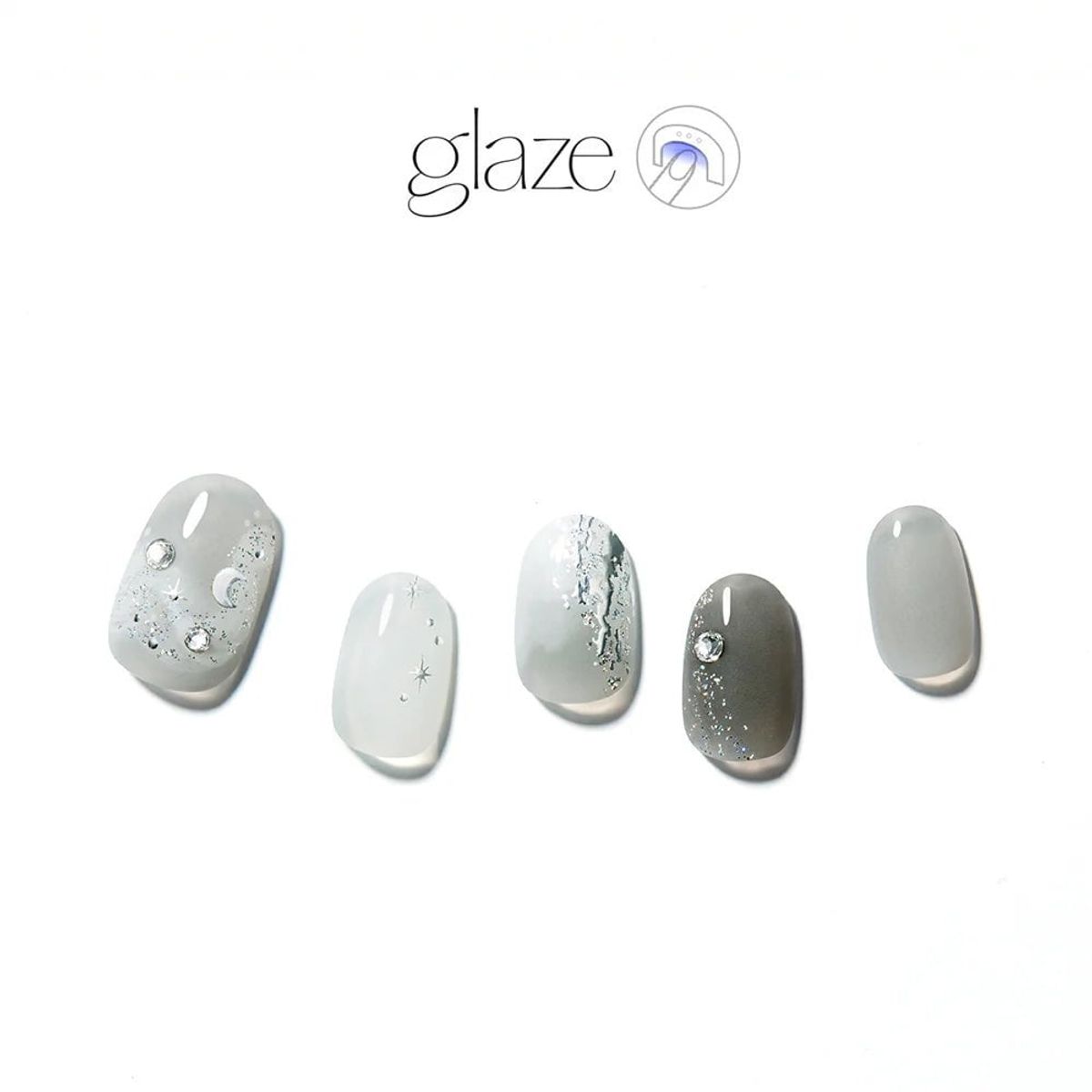 DASHING DIVA - Glaze Semi-Cured Gel Nail: ZMJA049N_CN Starlight