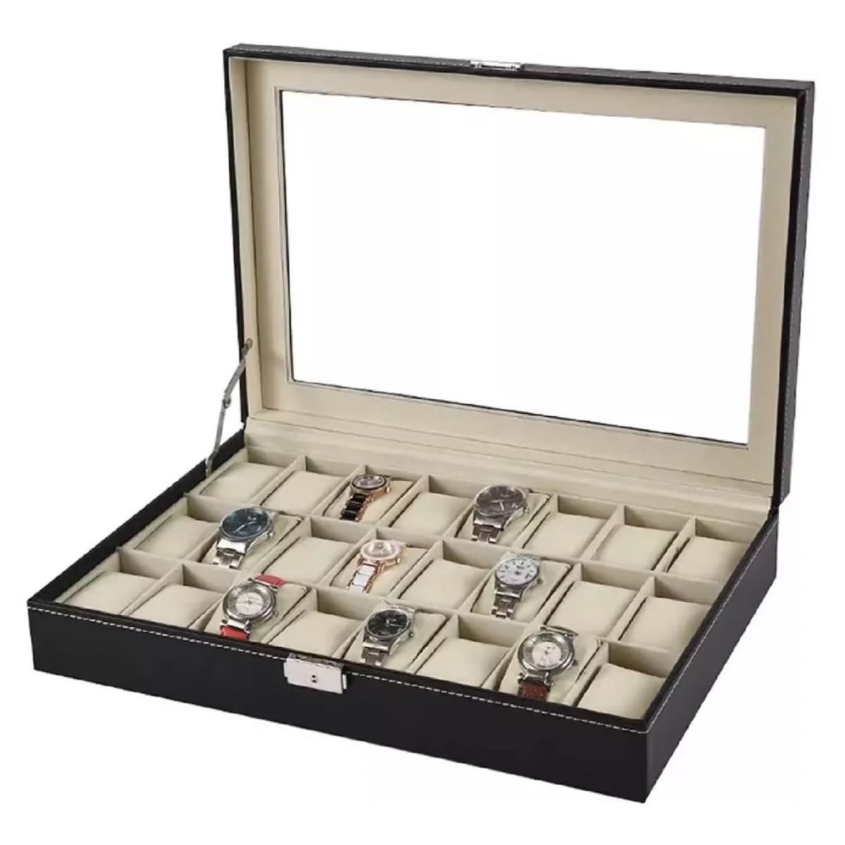 GENERICO - Caja Organizador Relojes Estuche Para Relojes Relojeria 24pc