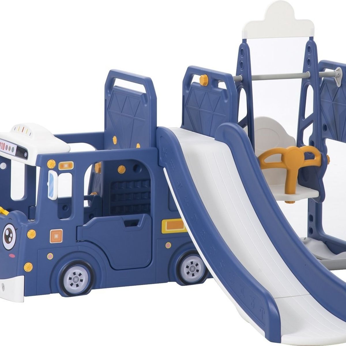 JUGUETON - Set 3 en 1 Autobús Tobogán y Columpio
