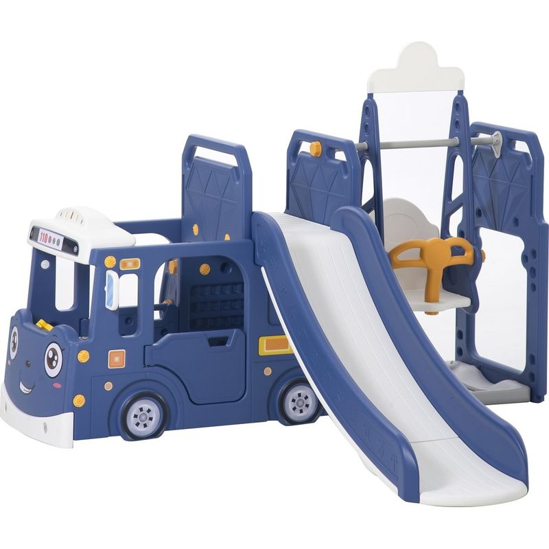 JUGUETON - Set 3 en 1 Autobús Tobogán y Columpio