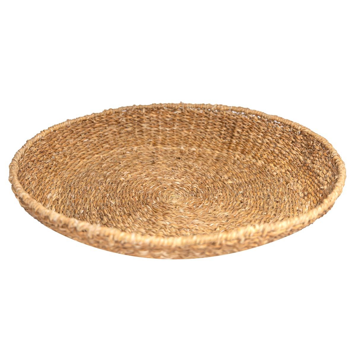 NECTAR - Canasto Loica de Fibra Natural Cóncavo Decorativo y Multifuncional 55 x 8 cm