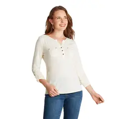 CURVI - Polera Manga Larga Crudo