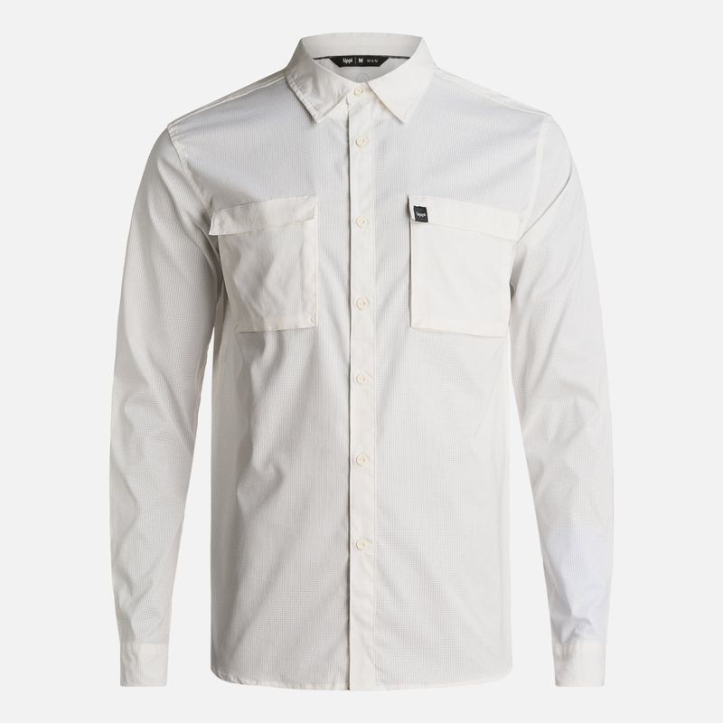 LIPPI - Camisa Hombre Rosselot Long Sleeve Q-Dry Shirt Blanco Lippi