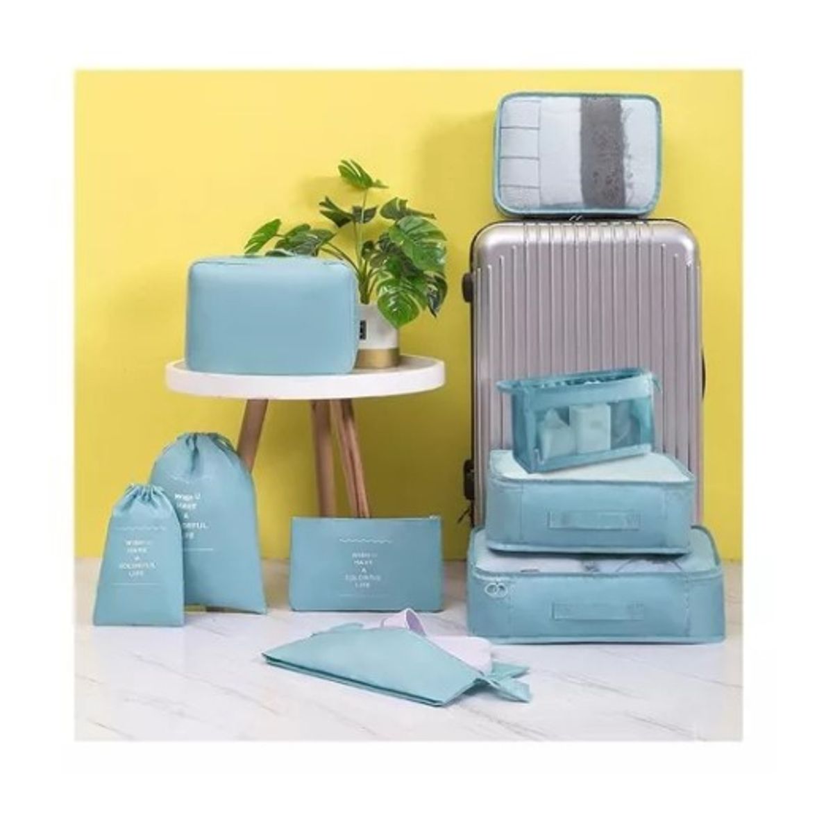 GENERICO - Bolsas Organizadoras De Equipaje / Pack 9 Unidades