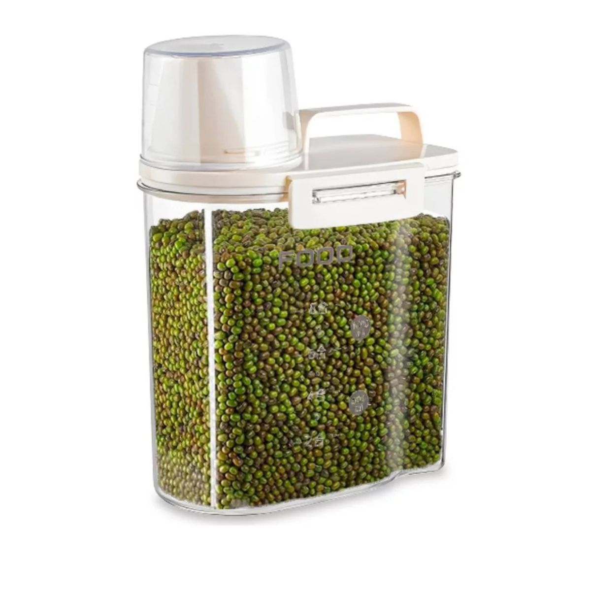 GENERICO - Dispensador De Cerales Y Granos Con Dosificador 1.8 Lts Transparente