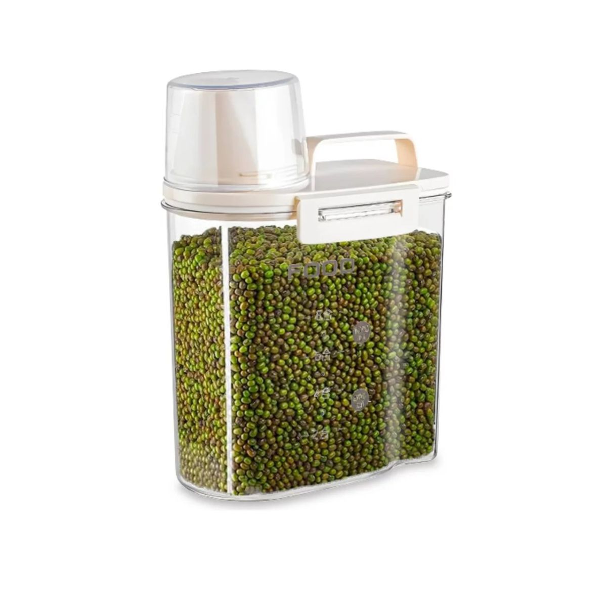 GENERICO - Dispensador De Cerales Y Granos Con Dosificador 1.8 Lts Transparente