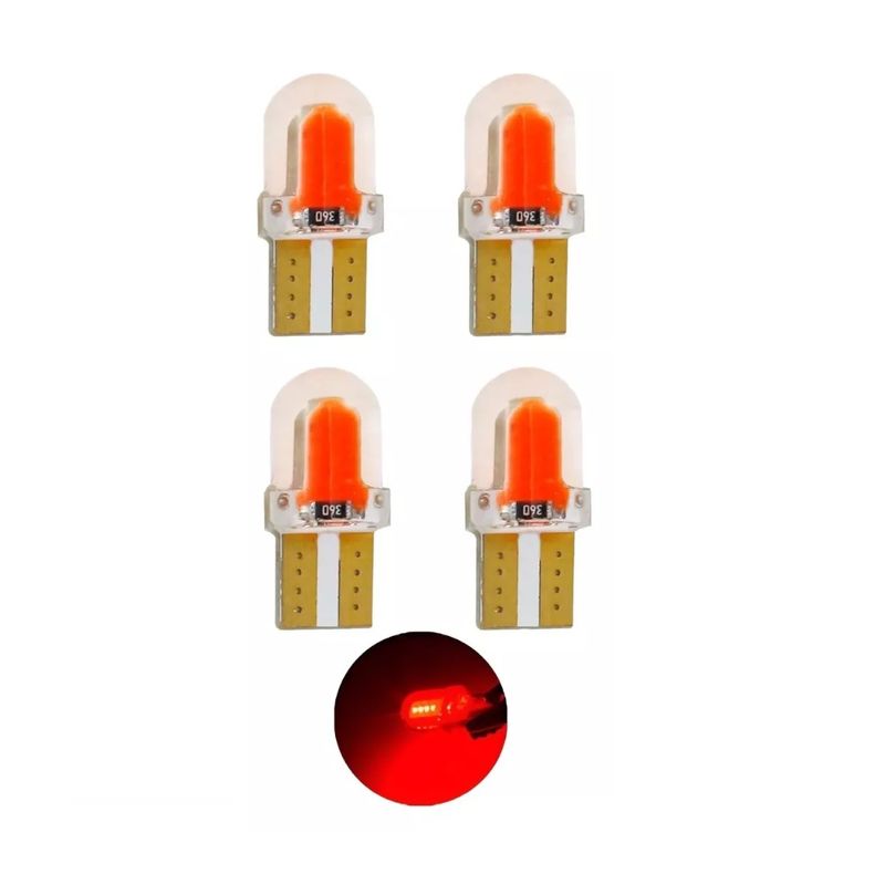 GENERICO - X4 Ampolleta Cola De Pescado Led Ampolleta Auto Luz Led T10