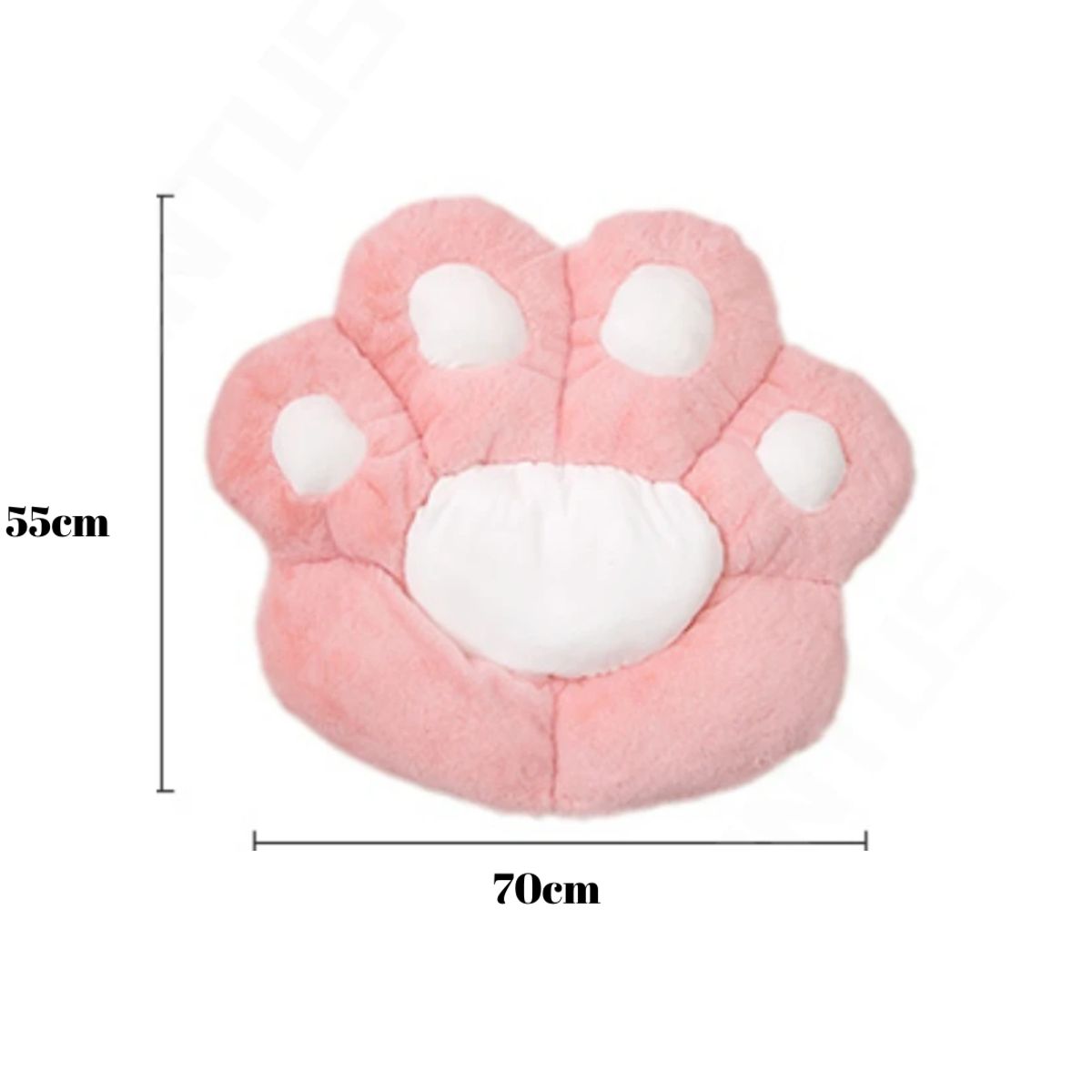 GENERICO - Cojín Para Silla Asiento Peluche Garrita Gato Mueble Mascota