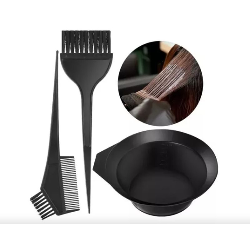 GENERICO - Pocillo + Cepillos de  Peluquería Para Peluqueria y Barberia