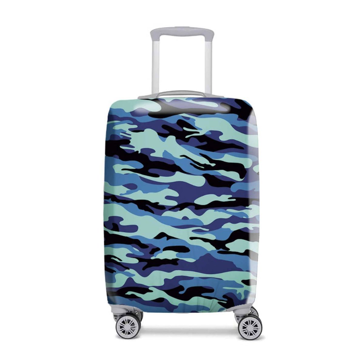 CUBRITAS - FUNDA CUBRE MALETA CAMUFLAJE AZUL