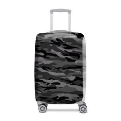 CUBRITAS - FUNDA CUBRE MALETA CAMUFLAJE BLANCO Y NEGRO