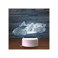 GENERICO - Lámpara 3D Diseño De Auto De Carrera Creativa Decorativa