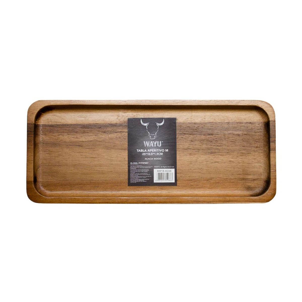 WAYU - Tabla para Aperitivo Madera Wayu 25x10cm Asado Cocina Mesa