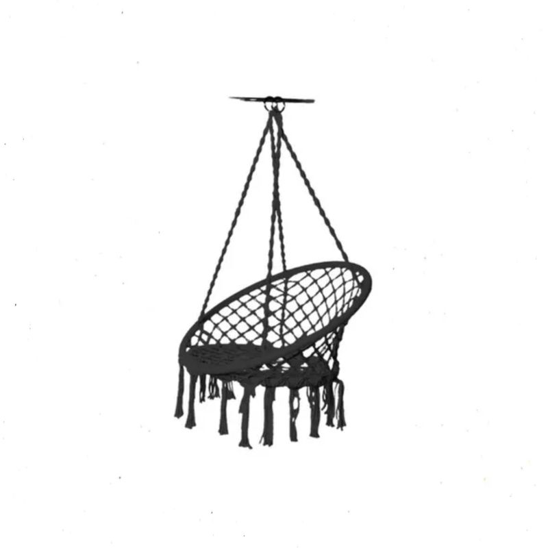 GENERICO - Silla Hamaca Colgante Para Terraza O Jardín Premium Colgante Color Negro