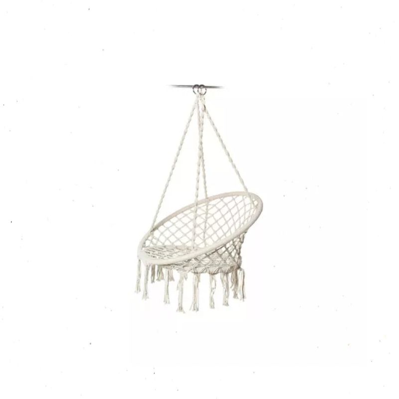 GENERICO - Silla Hamaca Colgante Para Terraza O Jardín Premium Colgante Color Blanca