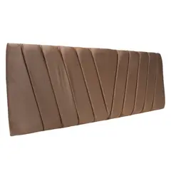 DULCES SUEÑOS - Respaldo Moderno 2 Plaza Modular Lineal en V BEIGE CLARO FELPA