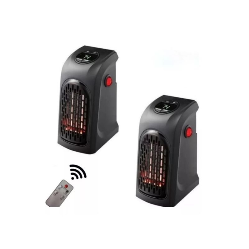GENERICO - Pack X2 Calefactor Electrico 400w Calefactor Termoventilador Color