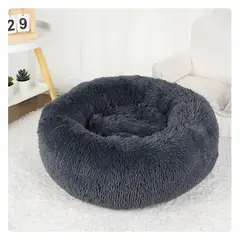 GENERICO - Donut Cama De Felpa Para Perro Azul Oscuro