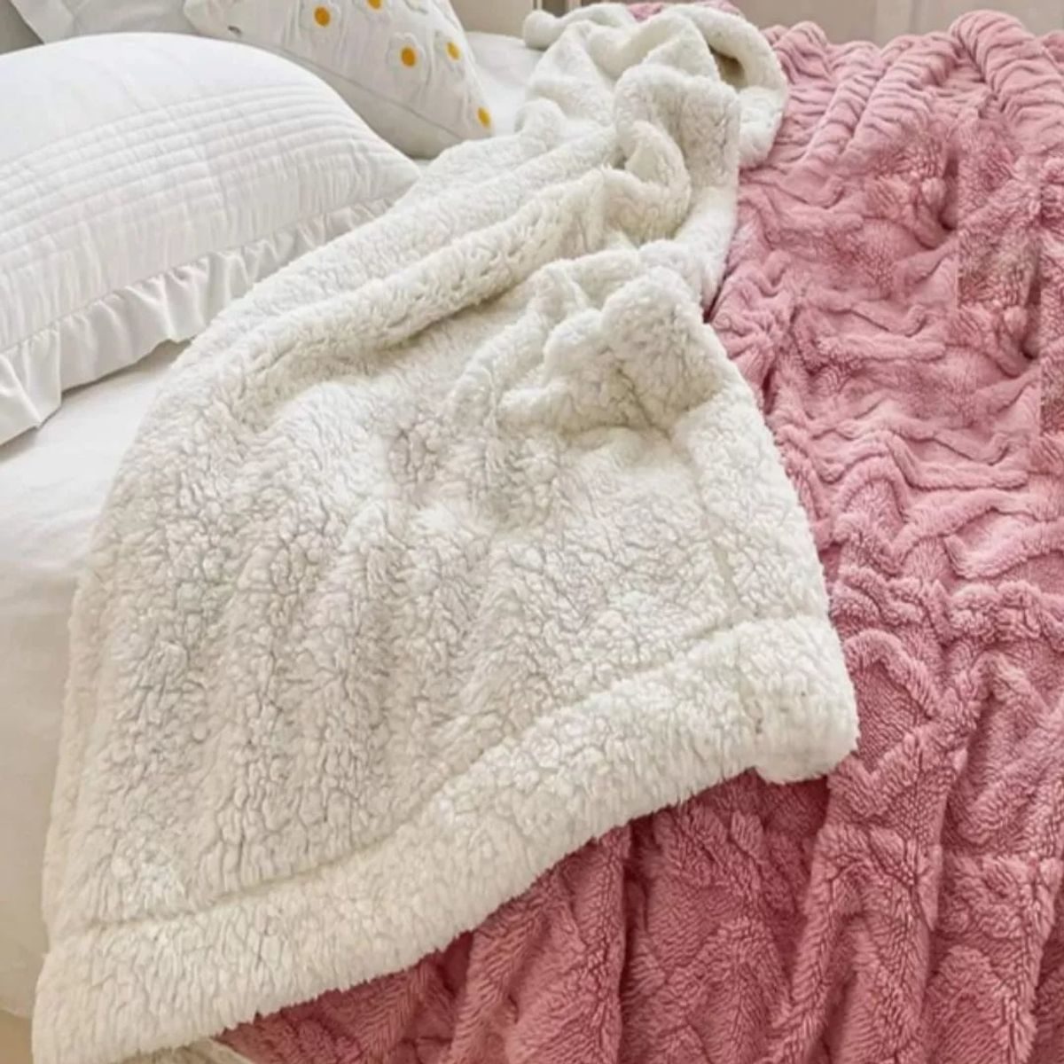 GENERICO - Frazada Manta Sherpa Polar Termica 2 Plazas 200*230cm