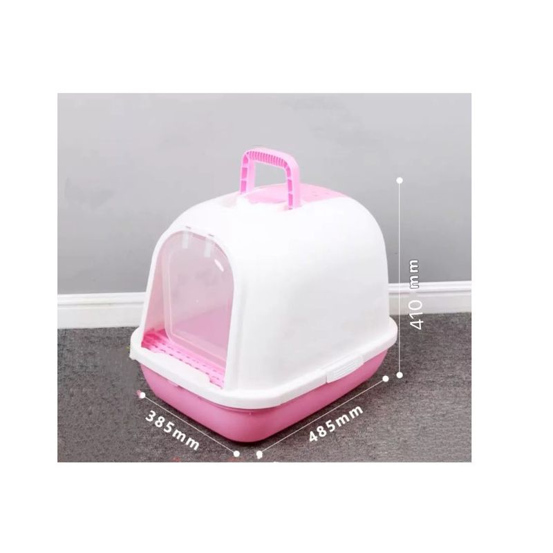 GENERICO - Caja Arena Gatos Desodorante Completamente Cerrado Rosa.