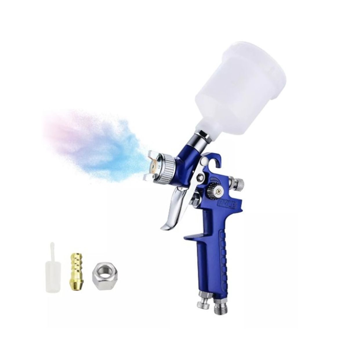 GENERICO - Pintura Pistola Para Pintar Gravedad 14mm 600ml Herramienta