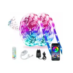 GENERICO - Tira De Luces Led Rrgb Bluetooth Música 15 Metros