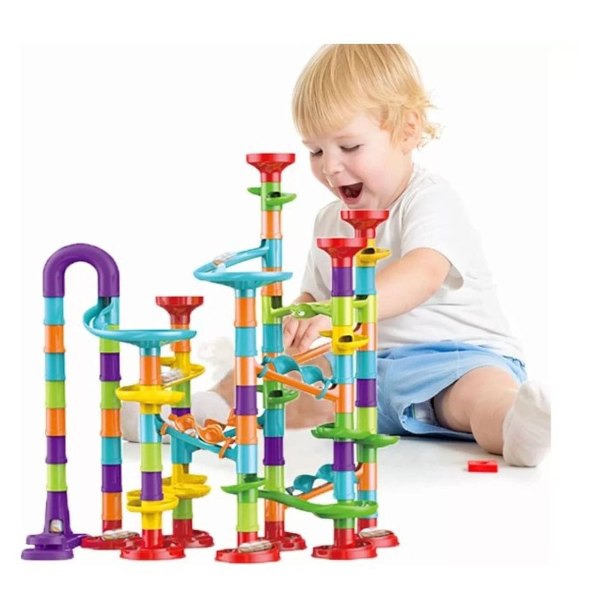 GENERICO - Juegos De Bloques Juguetes Educativos Carrera De Canicas