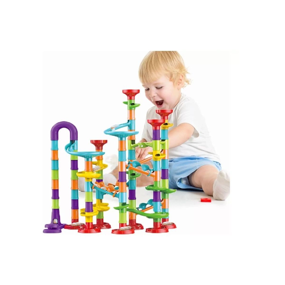 GENERICO - Juegos De Bloques Juguetes Educativos Carrera De Canicas