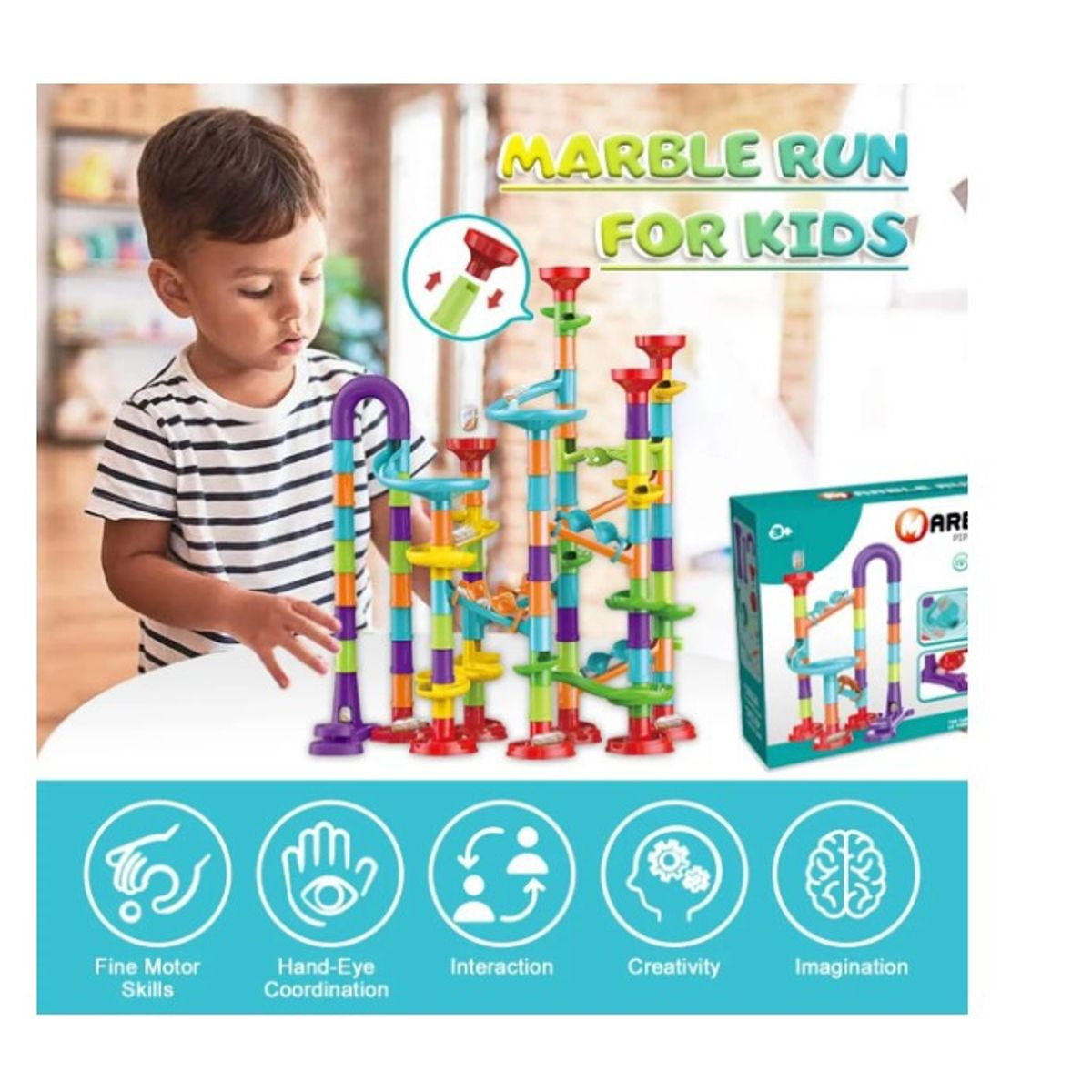 GENERICO - Juegos De Bloques Juguetes Educativos Carrera De Canicas