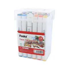FOSKA - Set 24 marcadores doble punta colores