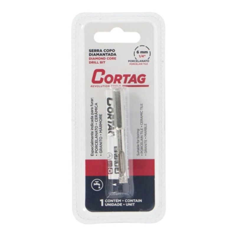 CORTAG - Sierra Copa Diamantada 6mm Porcelanato 60103 Cortag