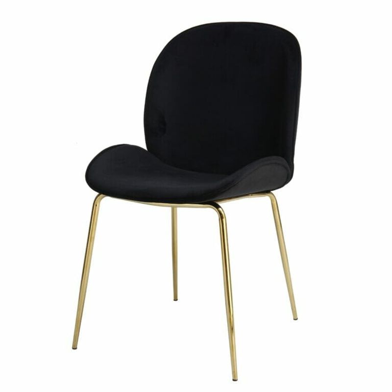 GENERICO - Silla Olivia Velvet Gold NEGRO.