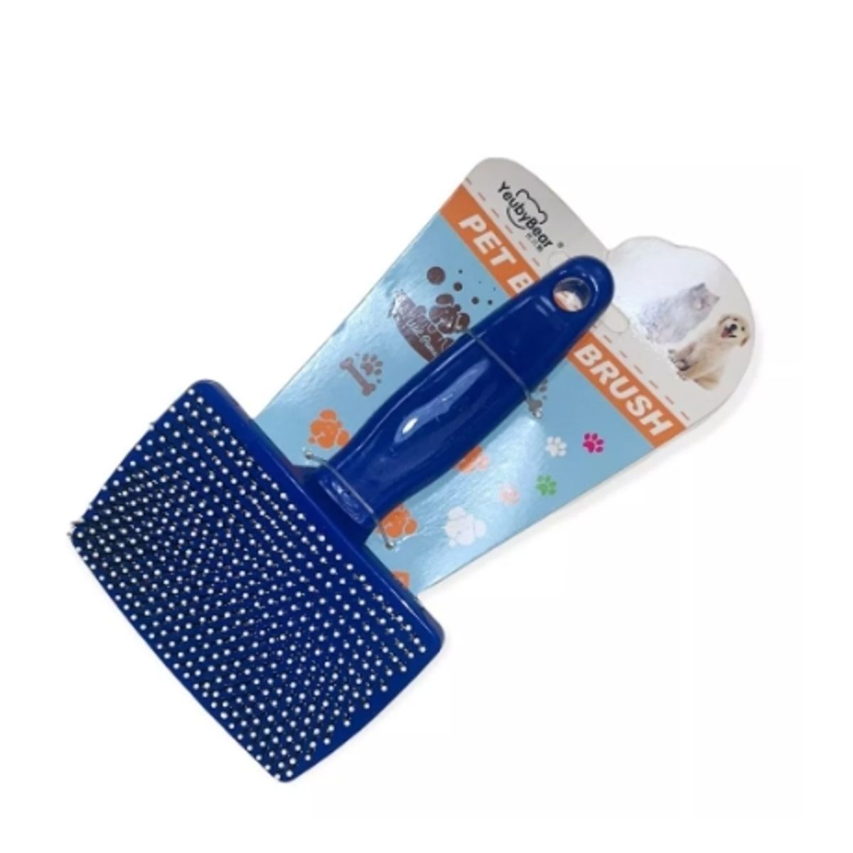 GENERICO - Cepillo Cardina Quita Pelo Perros Gatos Puntas Protegidas