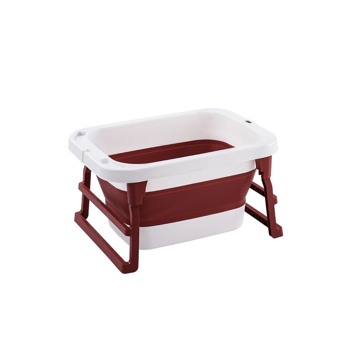 BABYMINE - Bañera Plegable Bebé Con Termometro Asiento Rojo BABYMINE