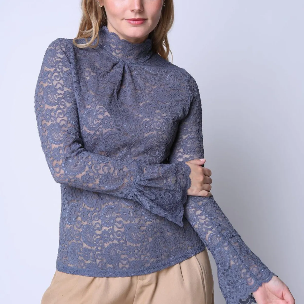 ECLIPSE - Polera Encaje Indigo Indigo Eclipse ECLIPSE