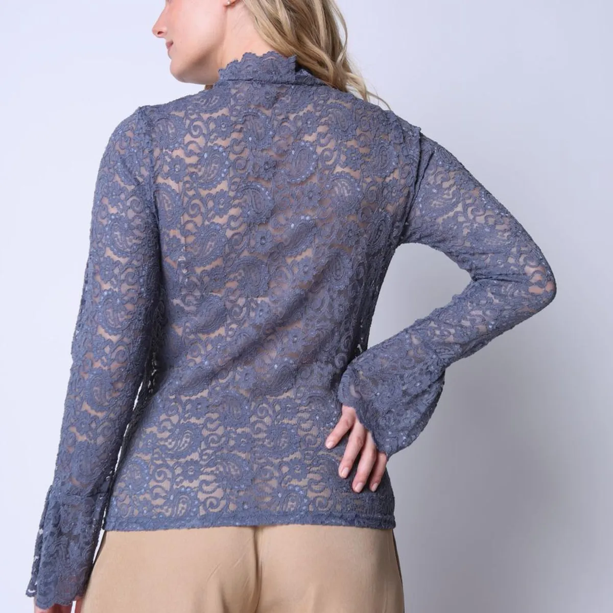 ECLIPSE - Polera Encaje Indigo Indigo Eclipse ECLIPSE