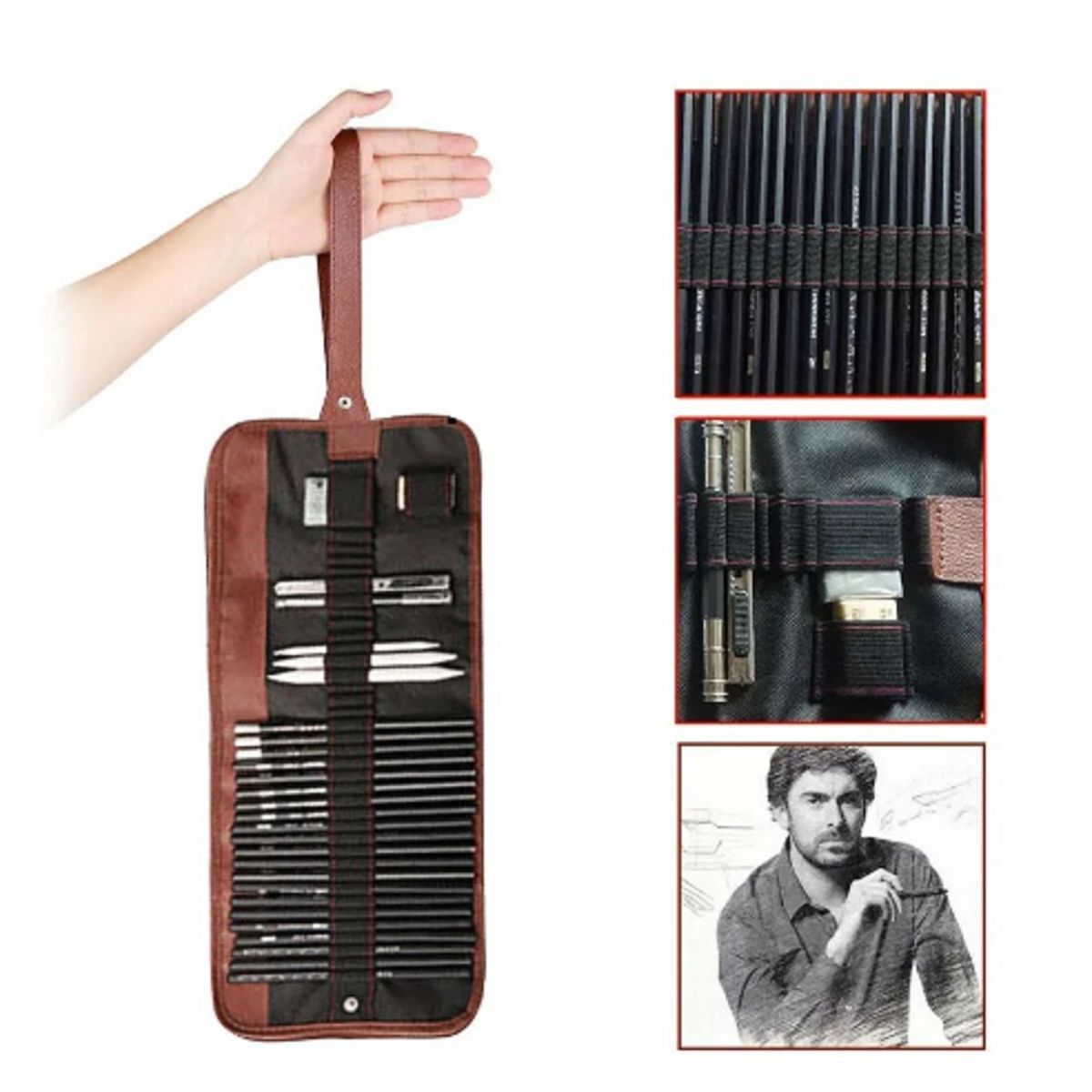 GENERICO - Set Lápices De Dibujo Y Boceto Profesional 29 Piezas