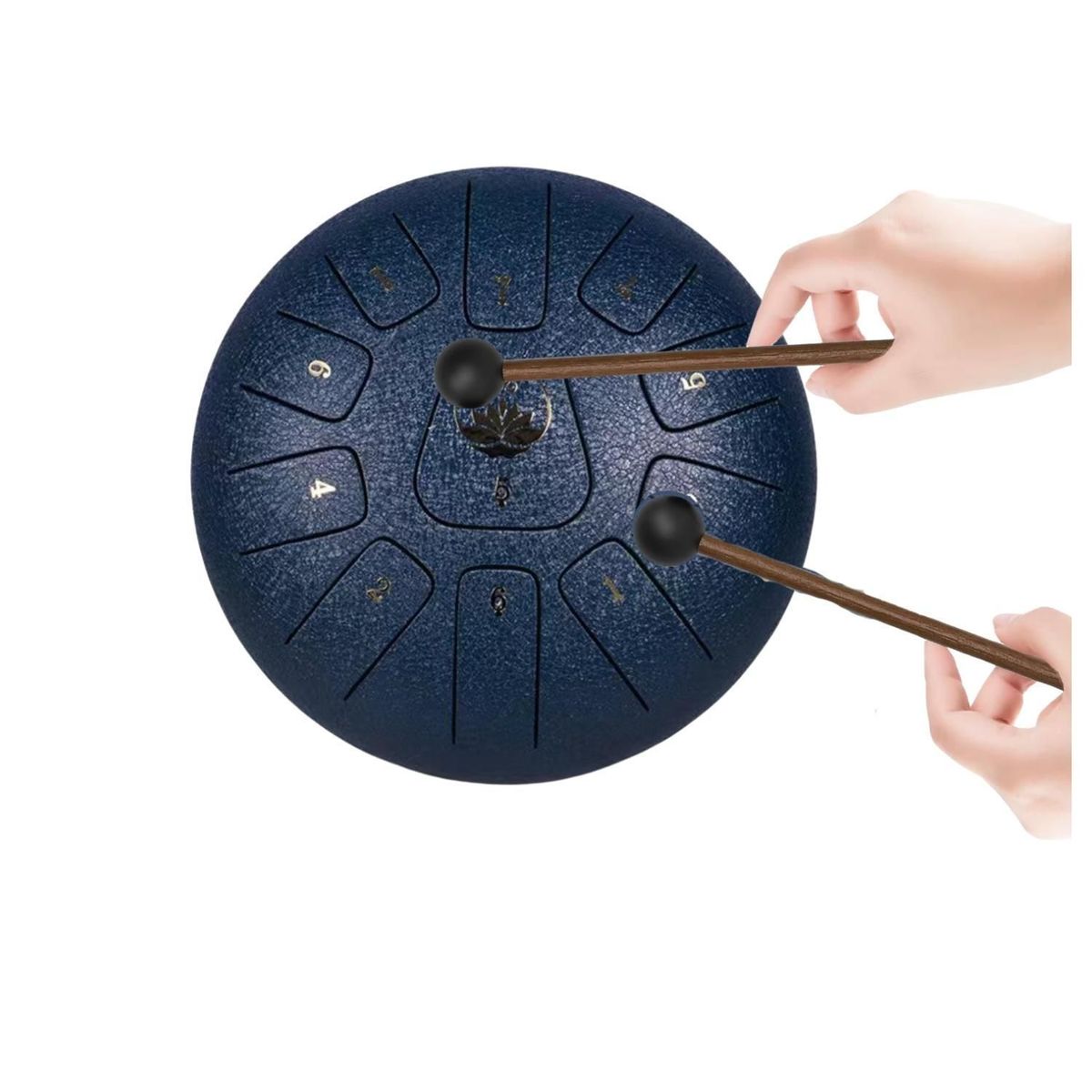 MOBII - Tambor Lengua De Acero Meditación Y Yoga. 6” 11 Tonos. Azul