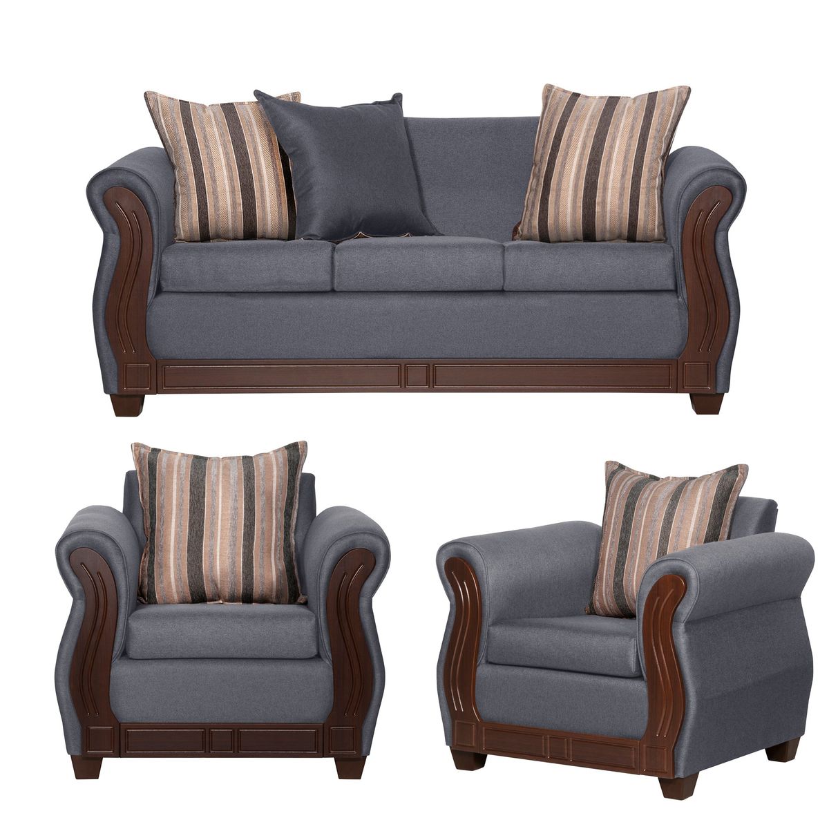 RUZAM MOBEL - LIVING ATENAS 3-1-1 GRIS